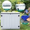 Outdoor Wooden Style Trash Can Rubbish Bin Storage Shed with Lid