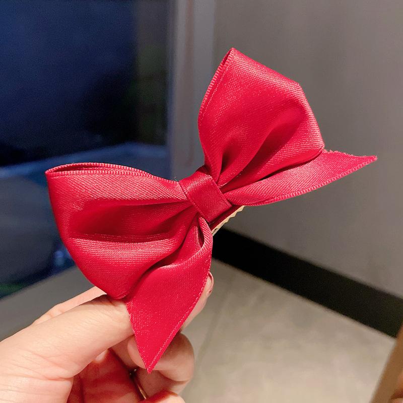 Cute Bowknot Hair Clips For Girls Kawaii Barrettes Fashion Hair Accessoires Kids Colored Fabric Woman Hairpin All-Match Hairgrip