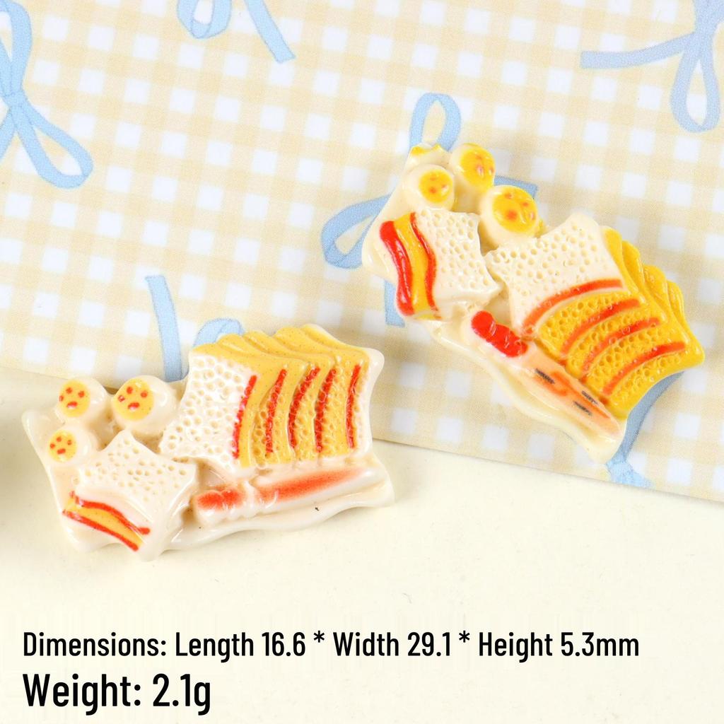 Miniature Resin Food Toys: Bread, Donuts, Refrigerator Magnets, Hair Clips, Kitchen Accessories.