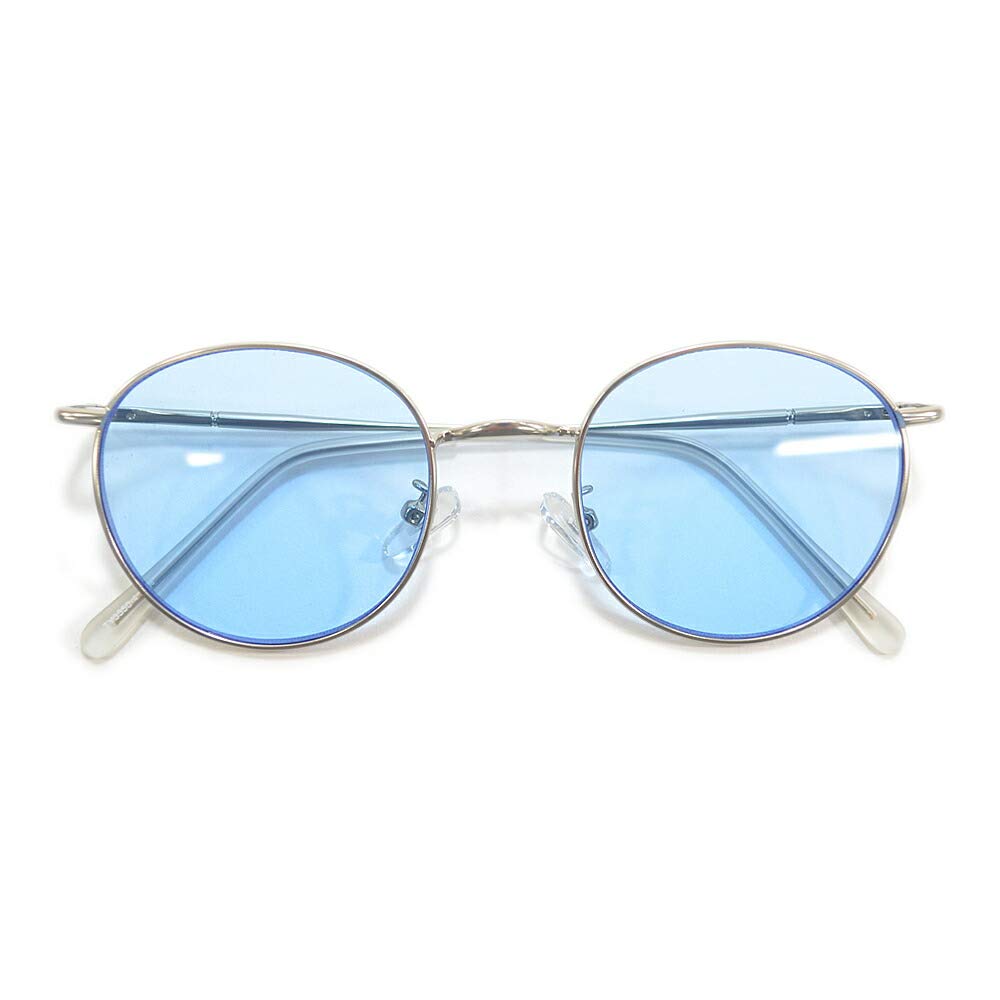 [MERRY PLEASURE] Merry Pleasure Sunglasses, Fashion Glasses, Boston Style, Round, Thin Rim, Light Colored Lenses, Asian Fit, Men s & Women s