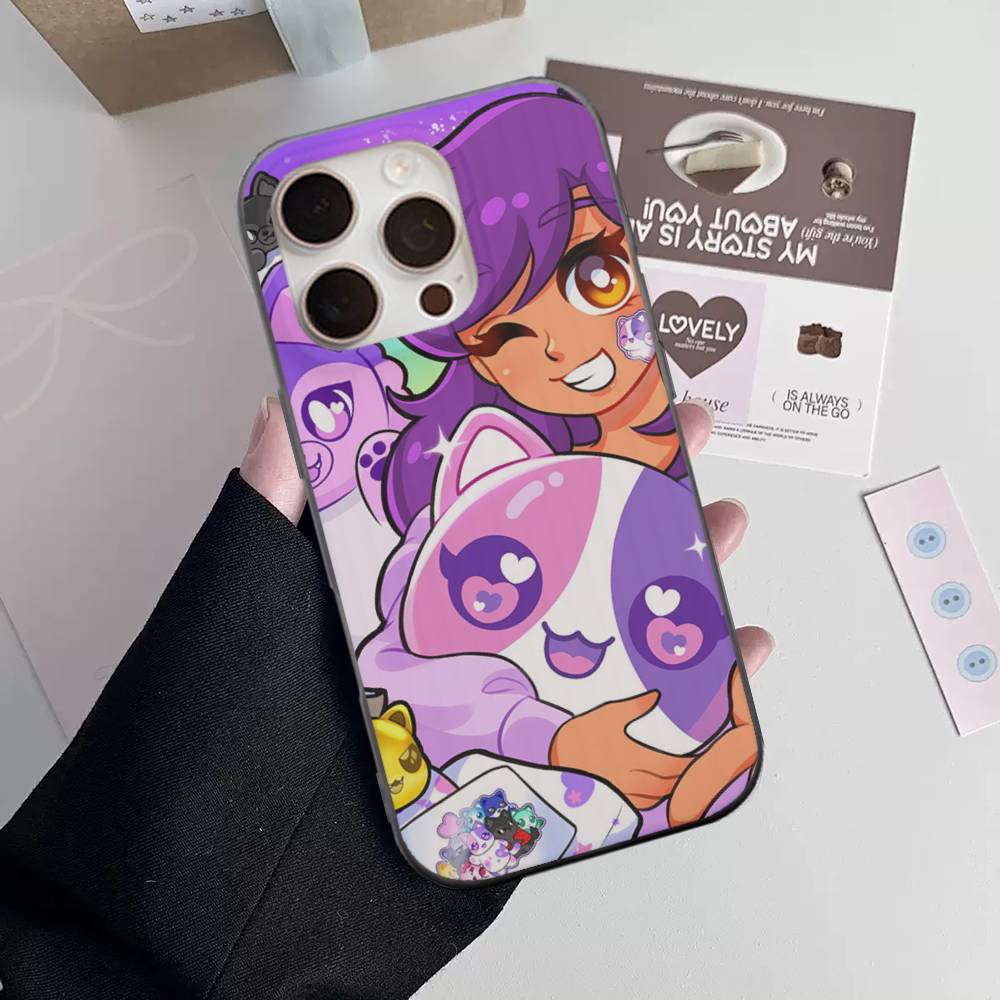 Aphmau Cute Girl Funny Phone Case For IPhone 16 15 17 Pro 11 12 13 14 Pro Max Plus Soft Ripple Silicone Cover Shell