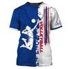 Fashion Volleyball Graphic T Shirts For Men Summer Trendy Custom Name Sports Wear 3D Printed T-shirts Casual Oversized Tees Tops