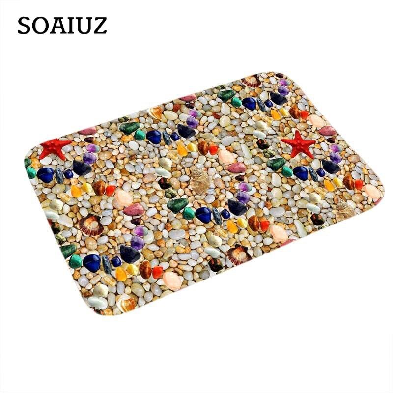 Коврик противоскользящий с принтом гальки — фото 5