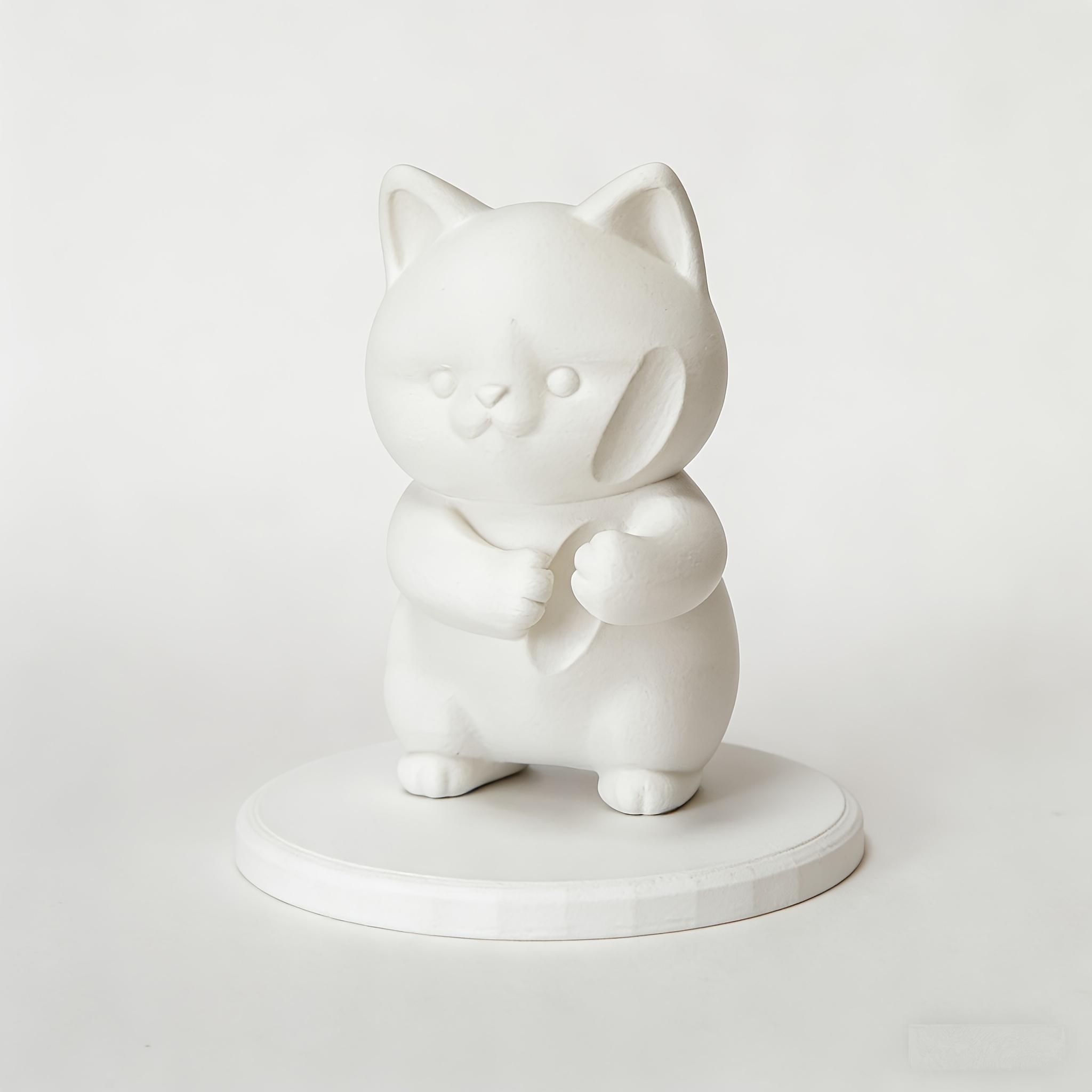 1pc Adorable Cat Base Pen Holder, Kitten Shape Desktop Stationery Organizer for Pens Markers, Decorative Desk Accessory