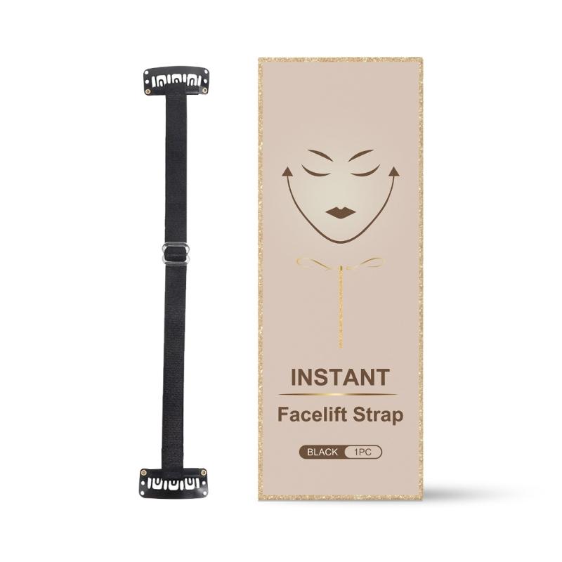 

Adjustable Elastic Face Lift Belt Polyester Slimming Headbands to Minimize Double Chin and Contouring jaw Line чёрный