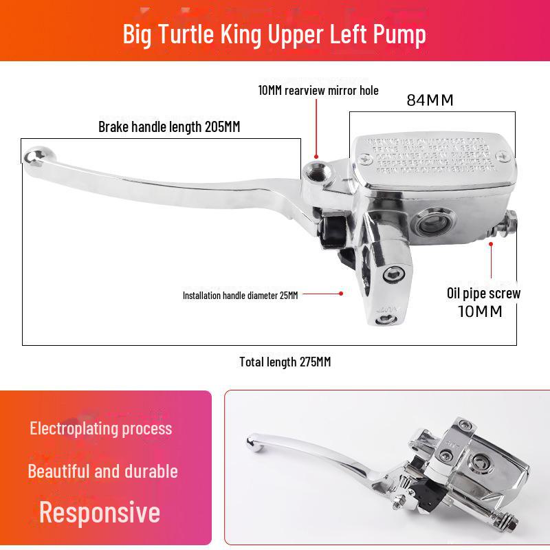 

Аксессуары для электросамокатов: Комплект насосов дисковых тормозов Big Turtle King — насосы передних и задних дисковых тормозов с гальваническим покрытием.