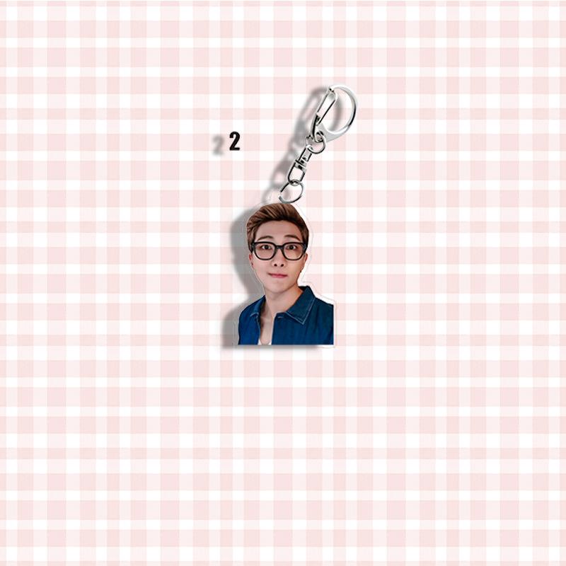 Portachiavi con 7 membri dei BTS, Portachiavi con Foto Solo Kpop, Ciondolo per Borsa con Ritratto di Idol Carino per Fan ARMY