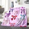 Colorful Bow Printed Flannel Blankethome Customize Your Name Blankets Soft And Cozy Lightweight For Year Round Use Perfect For Picnics Sofa Office Bed