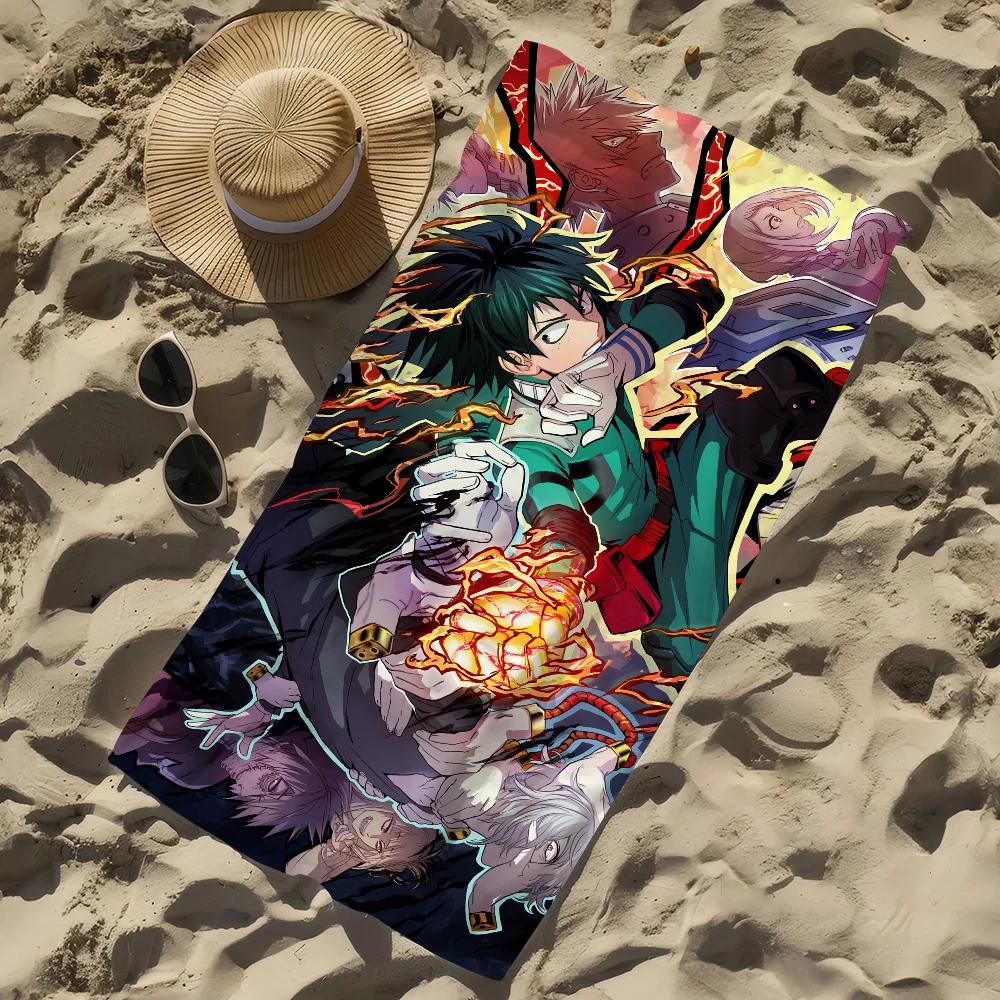 My Hero Academia Towel Pool Beach Towel Portable Quick Fast Dry Sand Outdoor Travel Swim Blanket Thin Mat Bath Towel