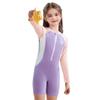 Summer Girls' One-Piece Swimsuit with Free Swim Cap - Medium & Large Professional Children's Swimwear