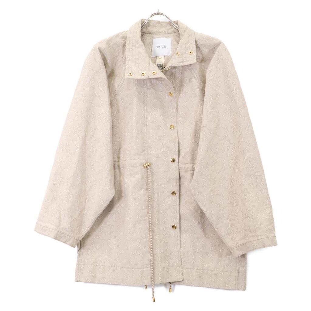 PATOU Logo Embroidered Drawstring Zip Jacket Jacket 34 beigeUsed