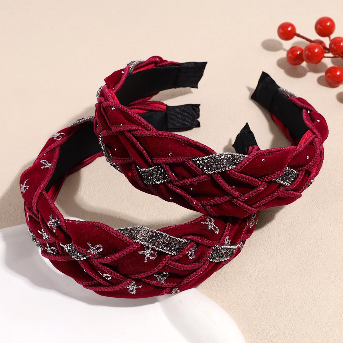 

Новая модная элегантная повязка на голову с ромбовидной плетеной косой из жареного теста