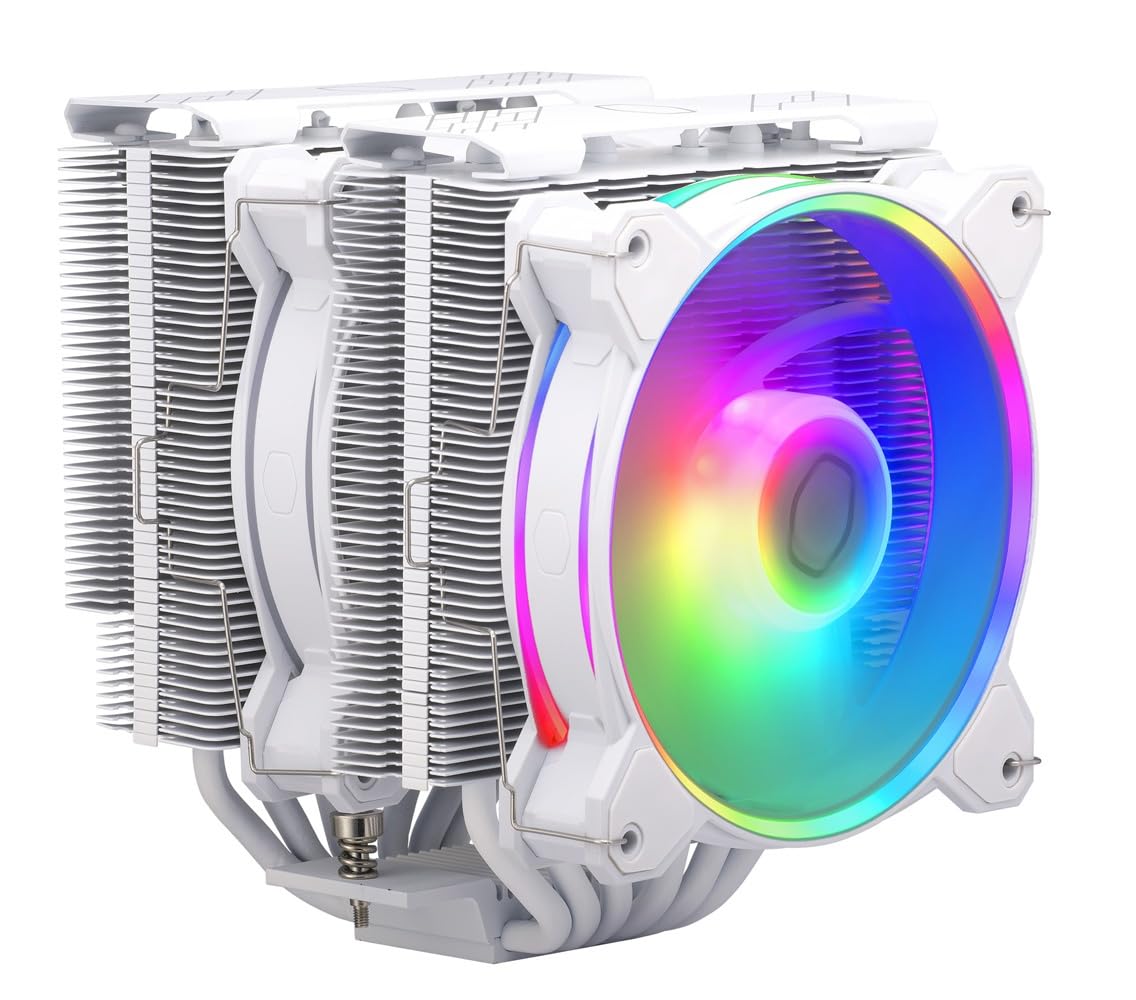 

Cooler Master Hyper 622 HALO WHITE 6 Heatpipe Dual Tower & Fan Air-Cooled CPU Cooler Compatible with LGA1700, AM5, and AM4, RR-D6WW-20PA-R1 (FN1959)