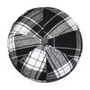 Large Checkered Melon Skin Tang Hat Breathable Docker Cap Round Top Beanies Hat Adjustable Plaid Landlord Hat Brimless Hat