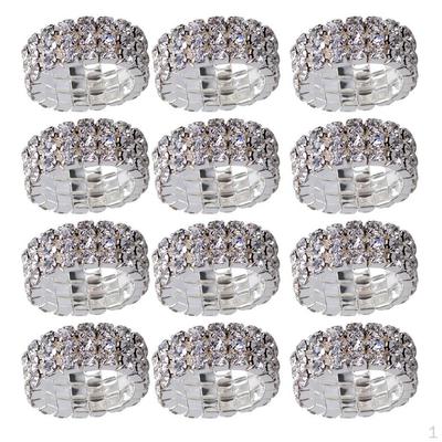 Crystal Rhinestone Set for Women's Special Events - Pack of 12