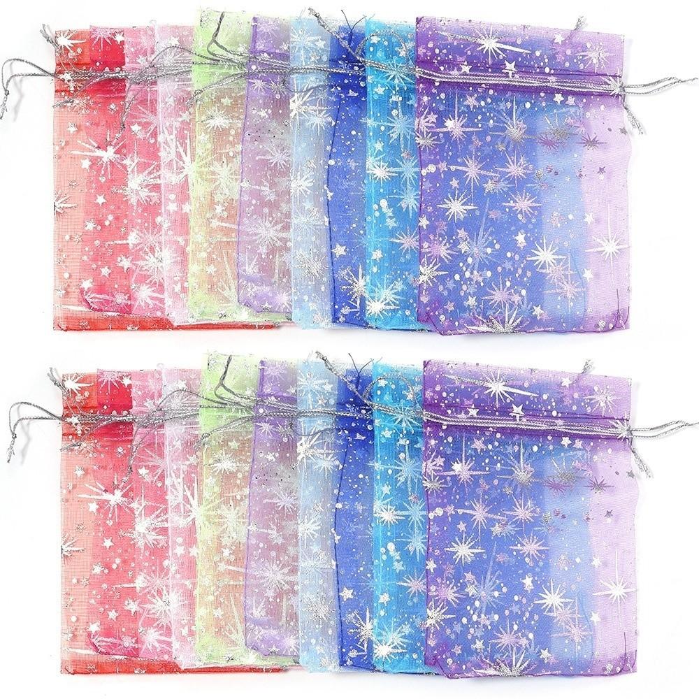 10Pcs Transparent Drawstring Gifts Bag Wedding Christmas Candy Gift Bags Jewelry Storage