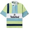 Logo Color Block Drop Shoulder Short Sleeve Polo Shirt Unisex Tops TB0A6J9YA2S1