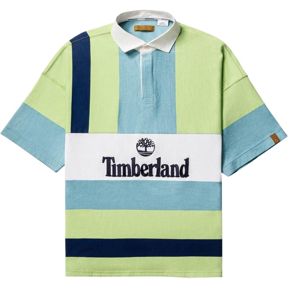 Timberland Logo Color Block Drop Shoulder Short Sleeve Polo Shirt Unisex Tops TB0A6J9YA2S1