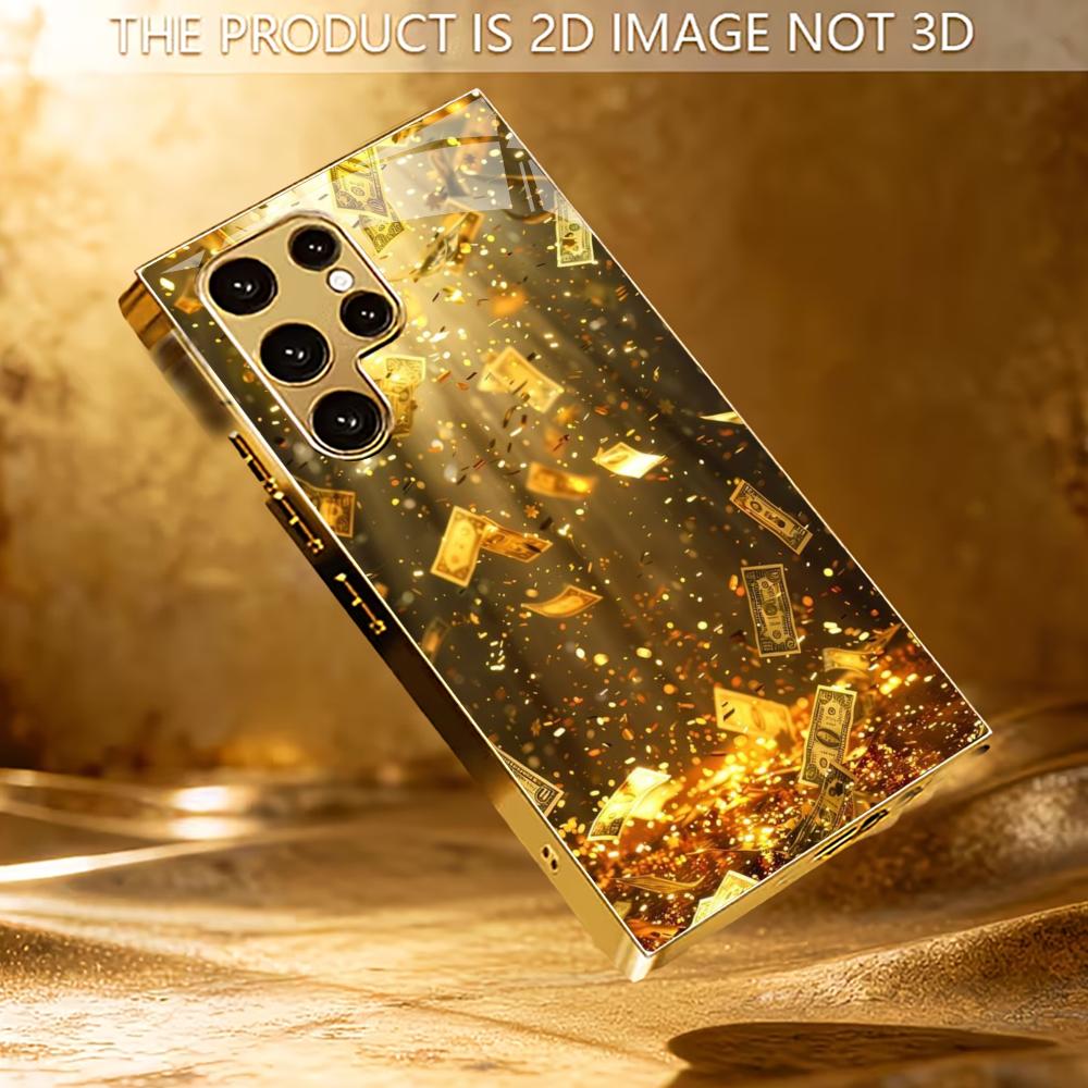 Reichhaltige Atmosphäre Einfachheit Hochwertige Galvanik Glas Handyhülle für Samsung Galaxy S26 S25 S24 S23 S22 S21 FE, Ultra, Plus