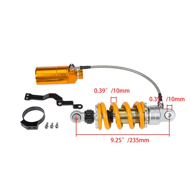 

205/235/260/285mm Motorcycle Air Shock Absorbers Rear Suspension For Yamaha Honda Kawasaki msx125 sf Benelli TNT125 135 CF250SR 235mm