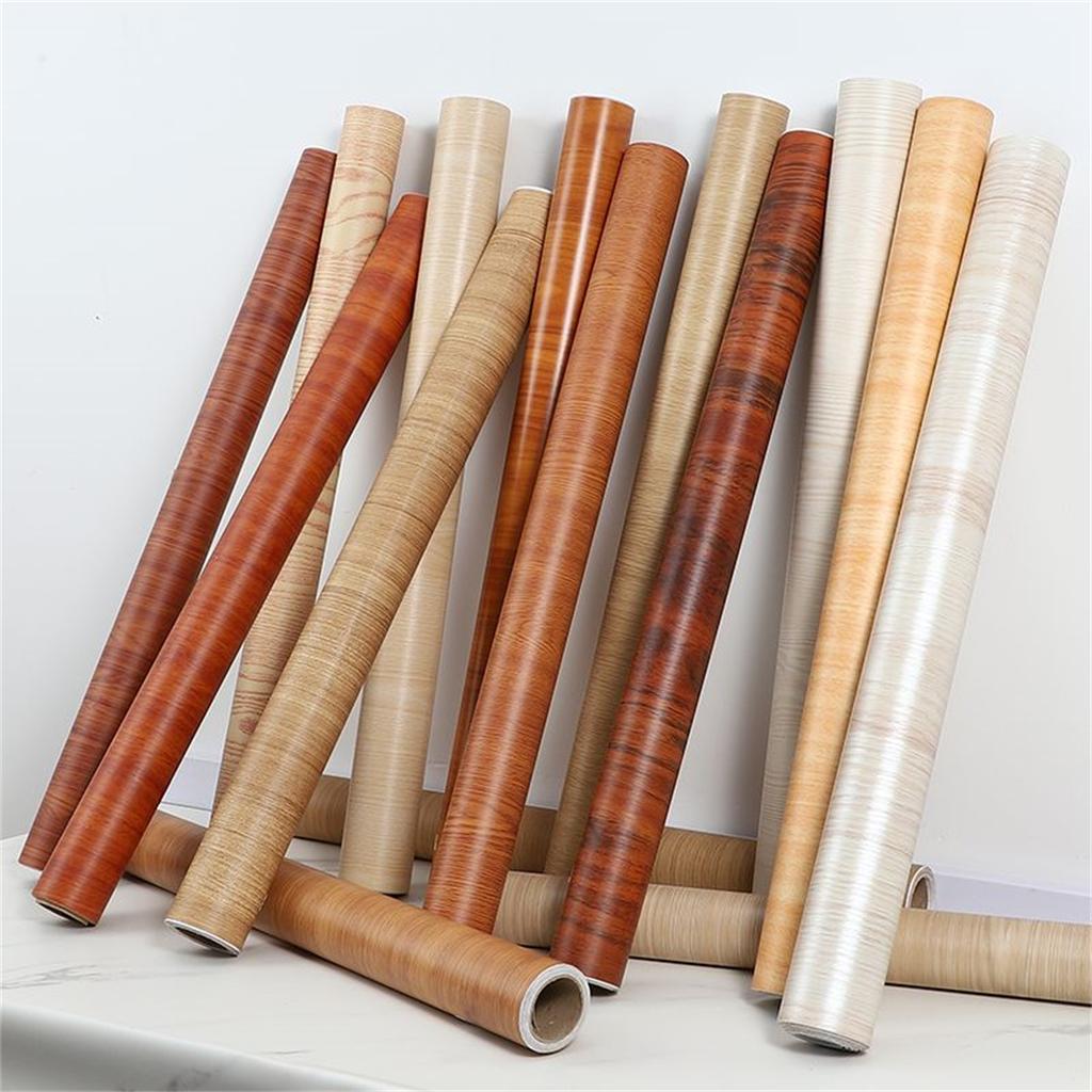 55cm Width Wood Grain PVC Wallpaper for Door Wardrobe Cupboard Table Furniture Waterproof Self Adhesive Stickers Home Decor Film