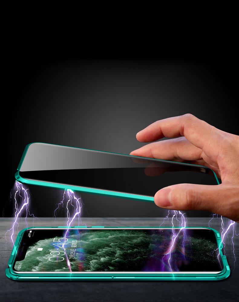 "Custodia Magnetica in Vetro Anti-Spionaggio per iPhone 12-16 Pro Max"