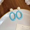Retro French Style Silver Polka Dot Earrings - Versatile, Exaggerated, and Fashionable
