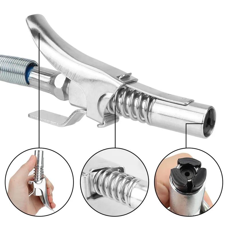 Kit furtun adaptor pistol de gresat Blocare pistol Cuplă gresor Ez-Pz Lube 10000PSI Blocare Cuplă gresor Duze de injecție ulei de înaltă presiune