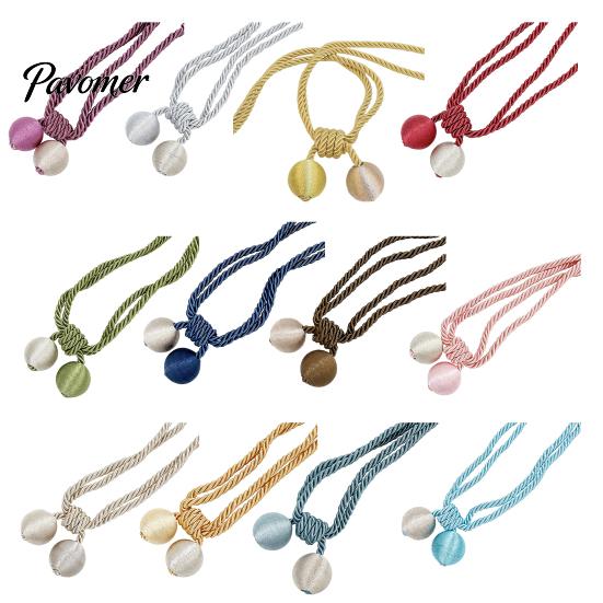 Adjustable Curtain Ties 2Pcs Tiebacks Rope, Decorative Handmade Tie Back, Simple Securing Holdbacks Ropes for Living Room Bedroom Window Sheer Drapes