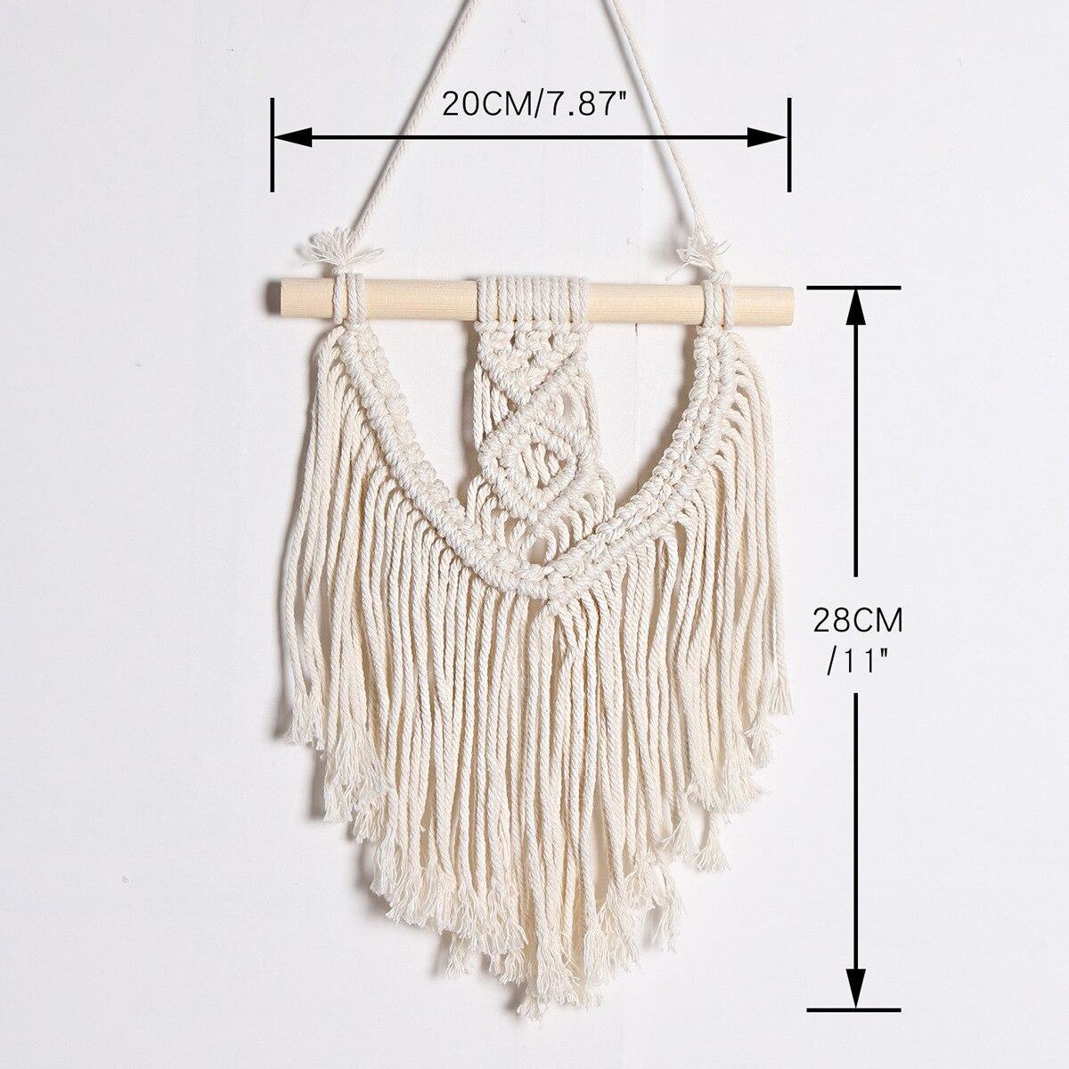 

Винтажные гобелены в скандинавском стиле, ручная работа, маленькое настенное украшение для дома, внутреннее украшение, сетка для ловли снов 20x28cm