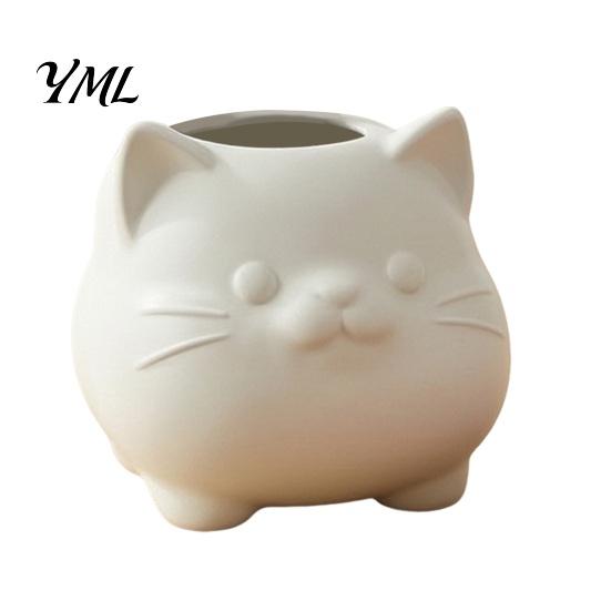 Schattige Katten Penhouder Houder, 3D Geprint Kitten Bureau Organizer, Minimalistisch Schrijfwaren Bureau Accessoire voor Thuis Potloodhouder, Multifunctionele Make-up Kwast