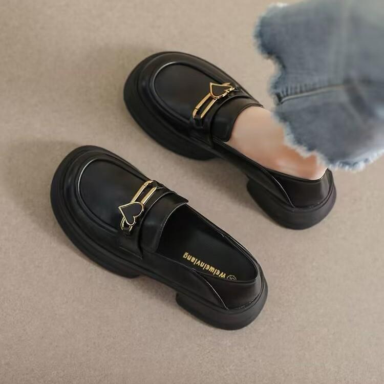 

Туфли Мэри Джейн Женская мода Туфли Мэри Джейн с круглым носком на плоской подошве Лоферы Оксфорды Платформа Повседневная металлическая цепочка пряжка Женские каблуки 39