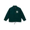 New Era MLB New York Yankees Ensfarvet Polo Krave Langærmet Jakke Unisex jakker Mørkegrøn 13546470