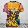Fashionable Men 3d T-Shirt With Popular Cartoon X-Men Printed Summer Round Neck Short Sleeved Loose Tshirt Men Tops Clothing