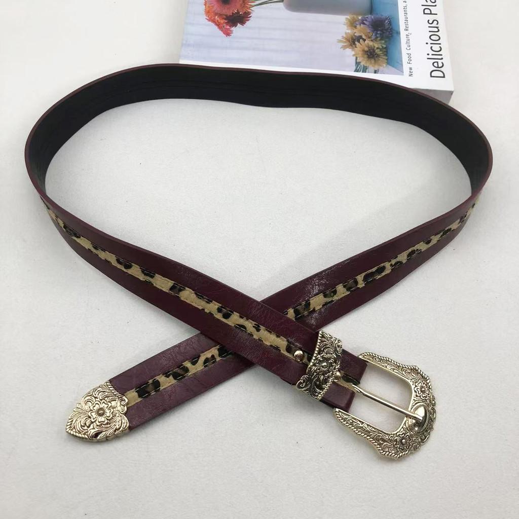 Brand Womens Pu Leather Belt With Gold Buckle For Casual Fashion And Retro Style