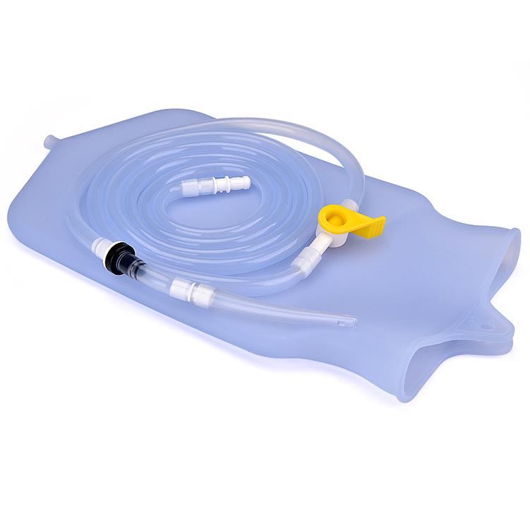 2L Silicone Home Enema Kit with 4 Nozzle Options for Intestinal Cleansing