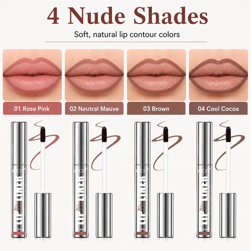 Lippenkonturenstift Peeling Lip Stain Tattoo Langanhaltend Matt Wasserdicht Wischfest Transferfest Lippenkosmetik für den ganzen Tag