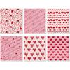 6 Packs Valentine's Day Swedish Dishcloths Red White Heart Kitchen Dish Towel Reble Washable Cotton Kitchen Towels for Home Party Cleaning