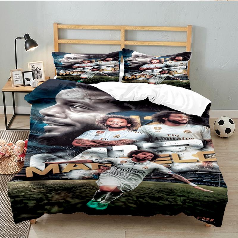 3PCS Real Vieira Football Legend Bedding set,Ideal for1pc Duvet Cover And 2pcs Pillowcases Perfect for Christmas gift,Ideal for Bedroom, Dormitory