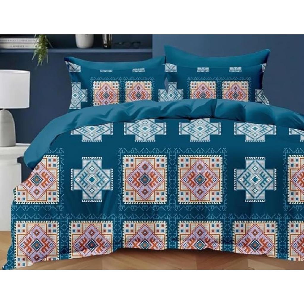 Glace Cotton AC Comforter Set Double Bed King Size with Flat Double Bedsheet & 2 Pillow Covers, 4 Pieces Bedding Set |