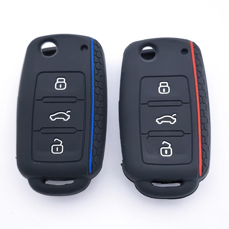New Silicone Cover Case Protect Car Key Shell for Volkswagen Polo Passat B5 Golf 4 5 6 MK5 MK6 Eos Bora Beetle TSI Accessories