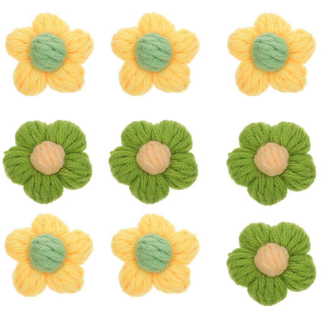 10Pcs DIY Brooch Accessories Puff Flower Shape Beautiful Detail Headdress Material for Creative Hairpin Making Fun Time