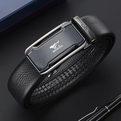 Belts for Men's Business Automatic Buckle Belt Head Layer Cowhide Belt Gift Belt