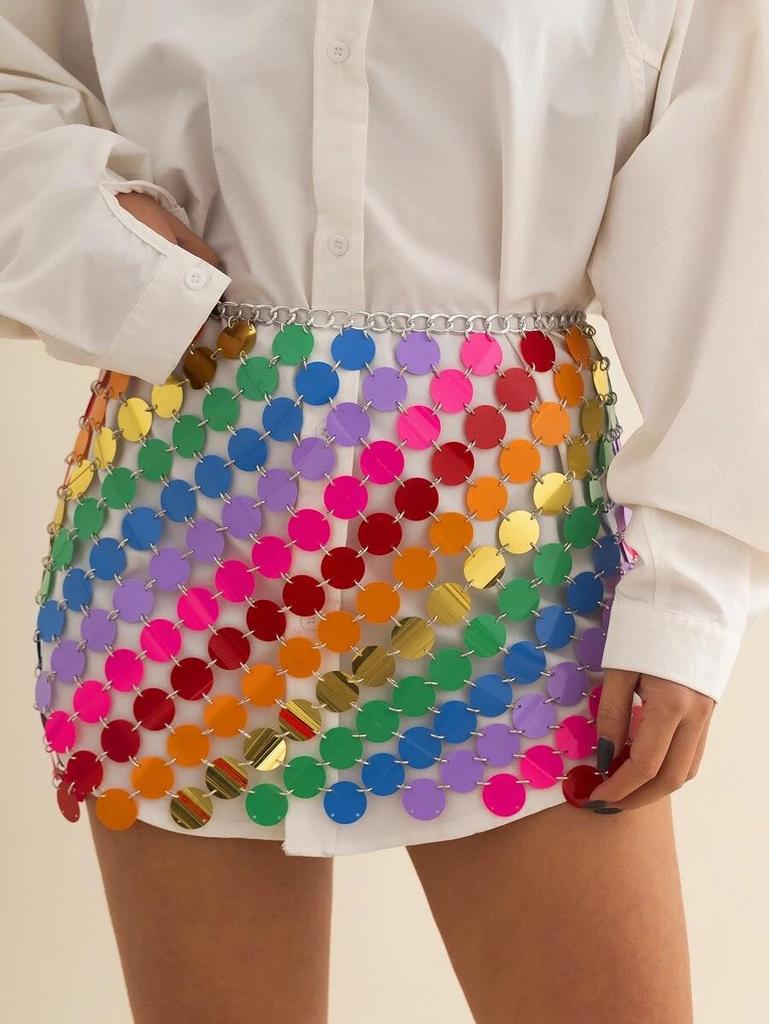 Europäischer Amerikanischer Punk-Stil Paillettenrock