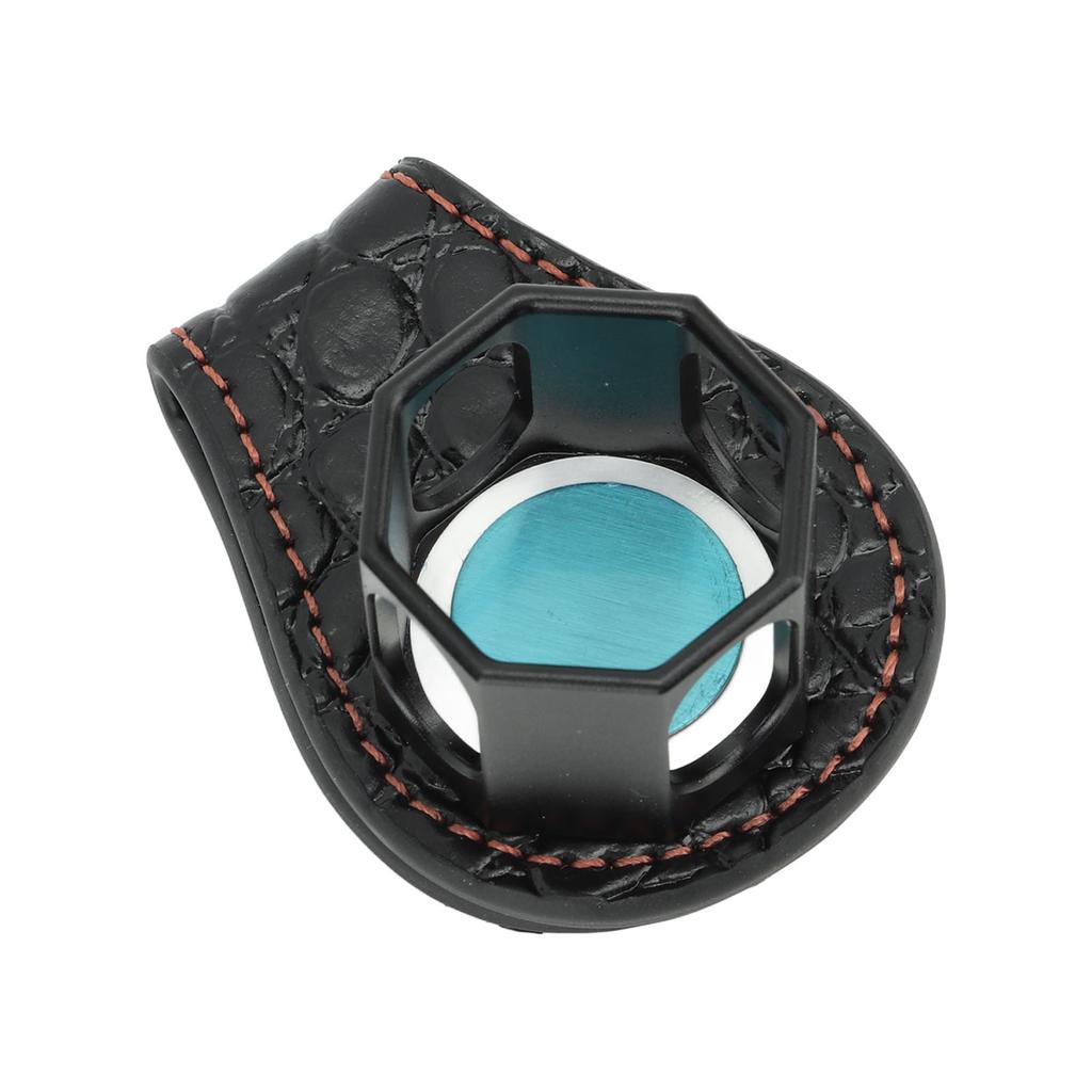 Billiard Chalk Holder Portable Octagonal Pool Cue Chalk Case with Magnetic Clip for Snooker Tool Accessory Black