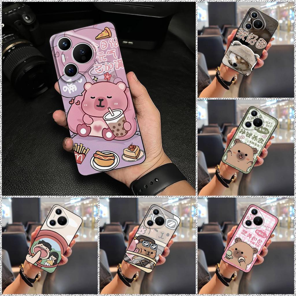 Full wrap Protective Phone Case For Huawei P70 Pro/Pura 70 Pro+ Back Cover TPU Waterproof Cartoon Couple Phone Pouch