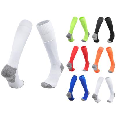 Long Soccer Socks with Shin Guard Support, Mens Knee High One-Piece Football Socks, Training Socks