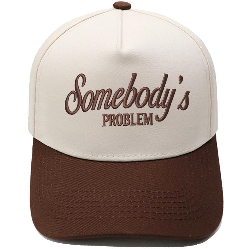 Somebody's PROBLEM fun embroidery color matching truck driver hat men's and women's sunshade dad hat