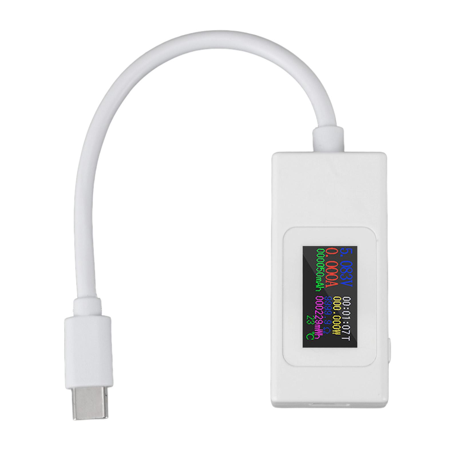 

USB C Тестер Кольоровий Екран Багатофункціональний Двостороннє Тестування USB Амперметр Вольтметр для Телефону