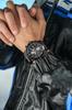 SAPPHERO Analog Quartz 50m Water Luminous Date Artificial Leather Mineral Suitable for Business and Outdoor Black Black Dial Men's Watch, Resistant,